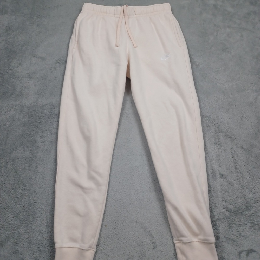 Nike Pants Womens‎ Small Pink Fleece Jogger Drawstring Pockets Casual